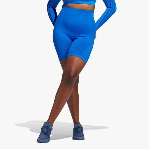 Adidas Originals Women's IVY PARK  Blue SHORT TIGHT Size Small HD5409 - Picture 2 of 5